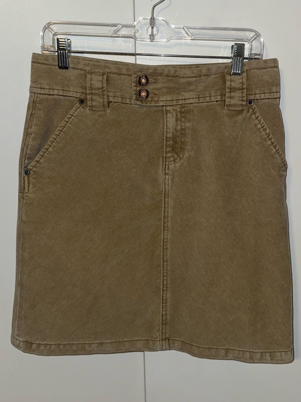 GAP Corduroy Mini Skirt Khaki Tan Women’s 4 Vintage